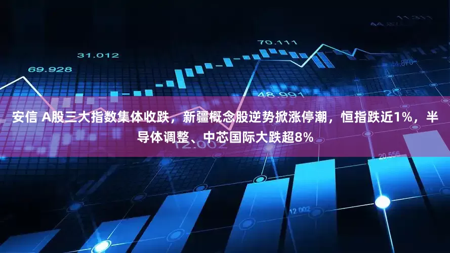 安信 A股三大指数集体收跌，新疆概念股逆势掀涨停潮，恒指跌近1%，半导体调整、中芯国际大跌超8%