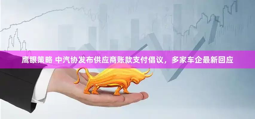 鹰眼策略 中汽协发布供应商账款支付倡议，多家车企最新回应